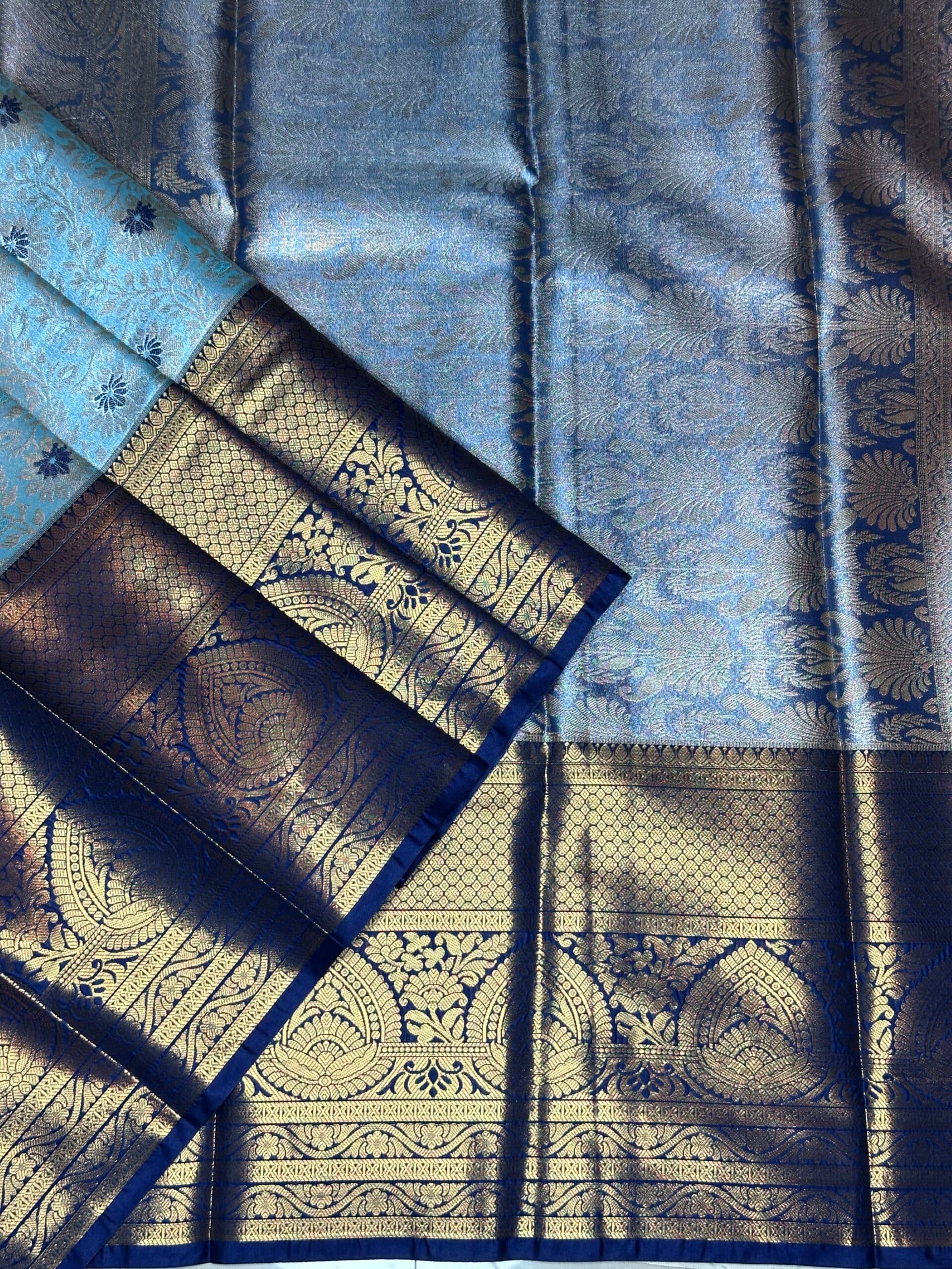 Azure Gradient Pure Soft Silk Saree alternate view